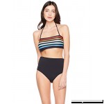 Bloom Muse Women's High Waisted Swimsuit Two Piece Bathing Suit Striped Halter Bikini Set Striped B07JWGYLQZ